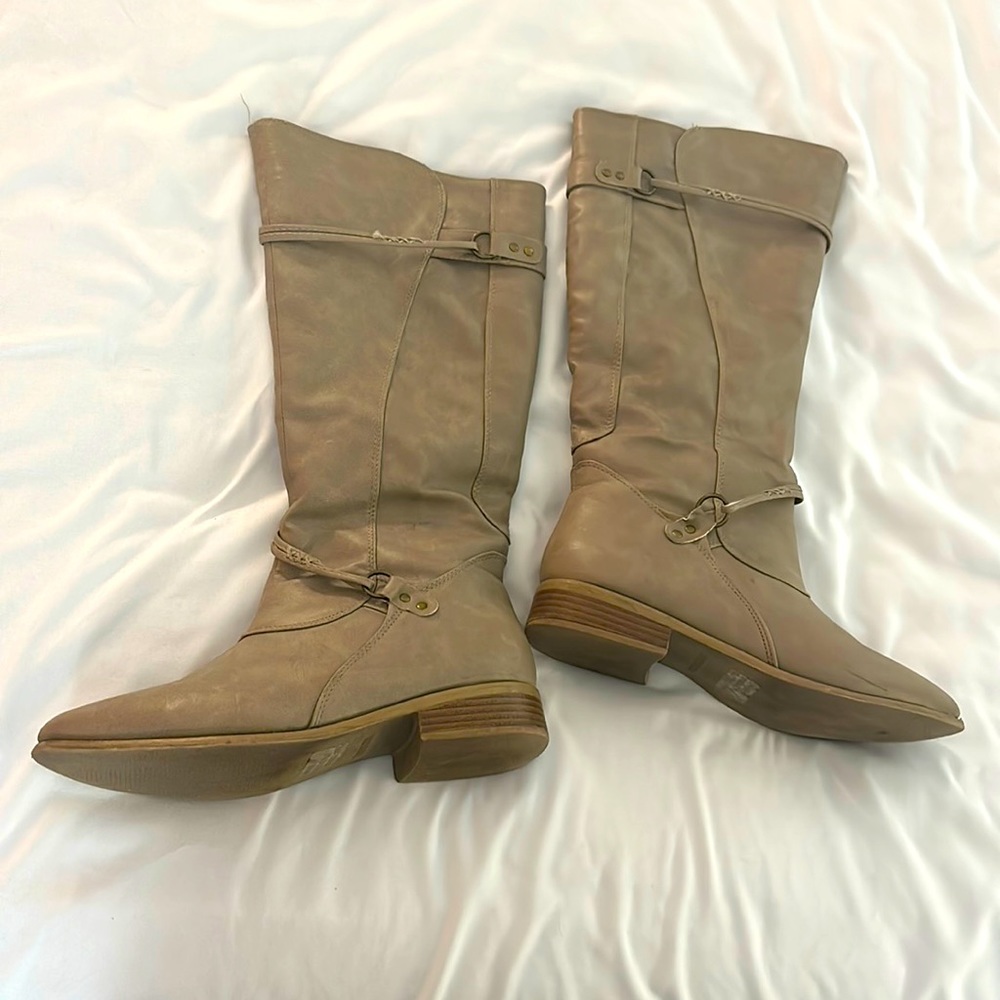 Tan Leather Riding Boots